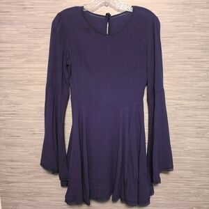 Navy Blue Belle Sleeve Mini Dress